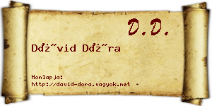 Dávid Dóra névjegykártya